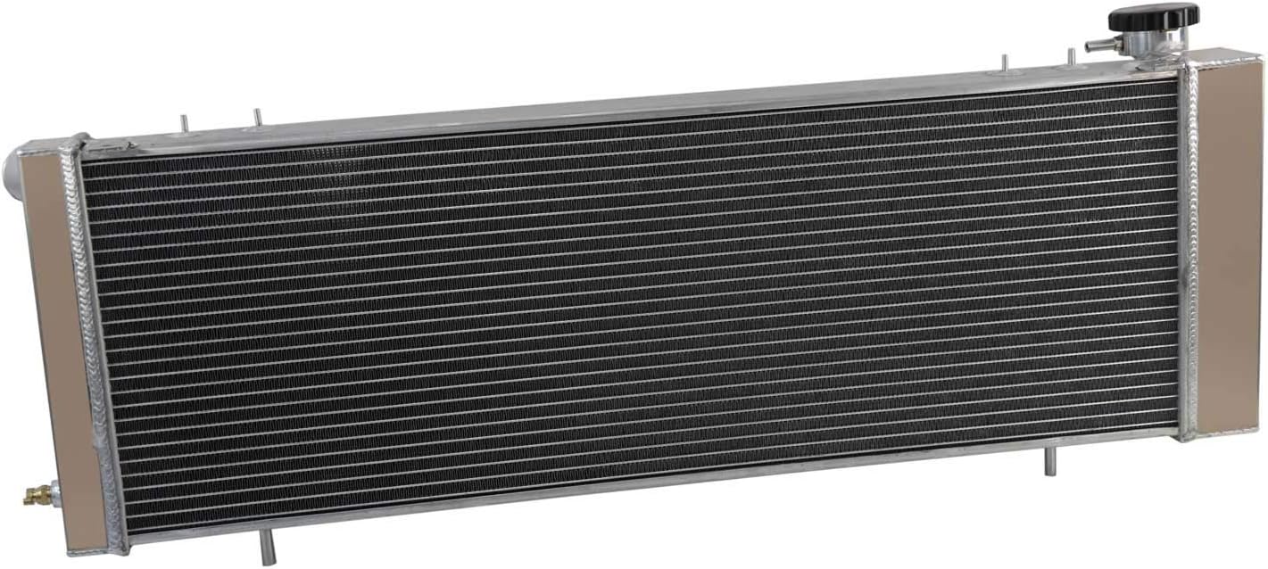 HonorPower Aluminum Radiator for 1991-2001 Jeep Cherokee Comanche XJ 91-01 92 93 94 95 96 97 98 99 00 AT MT (3 Row Core Radiator + Fan w/Shroud & Relay)