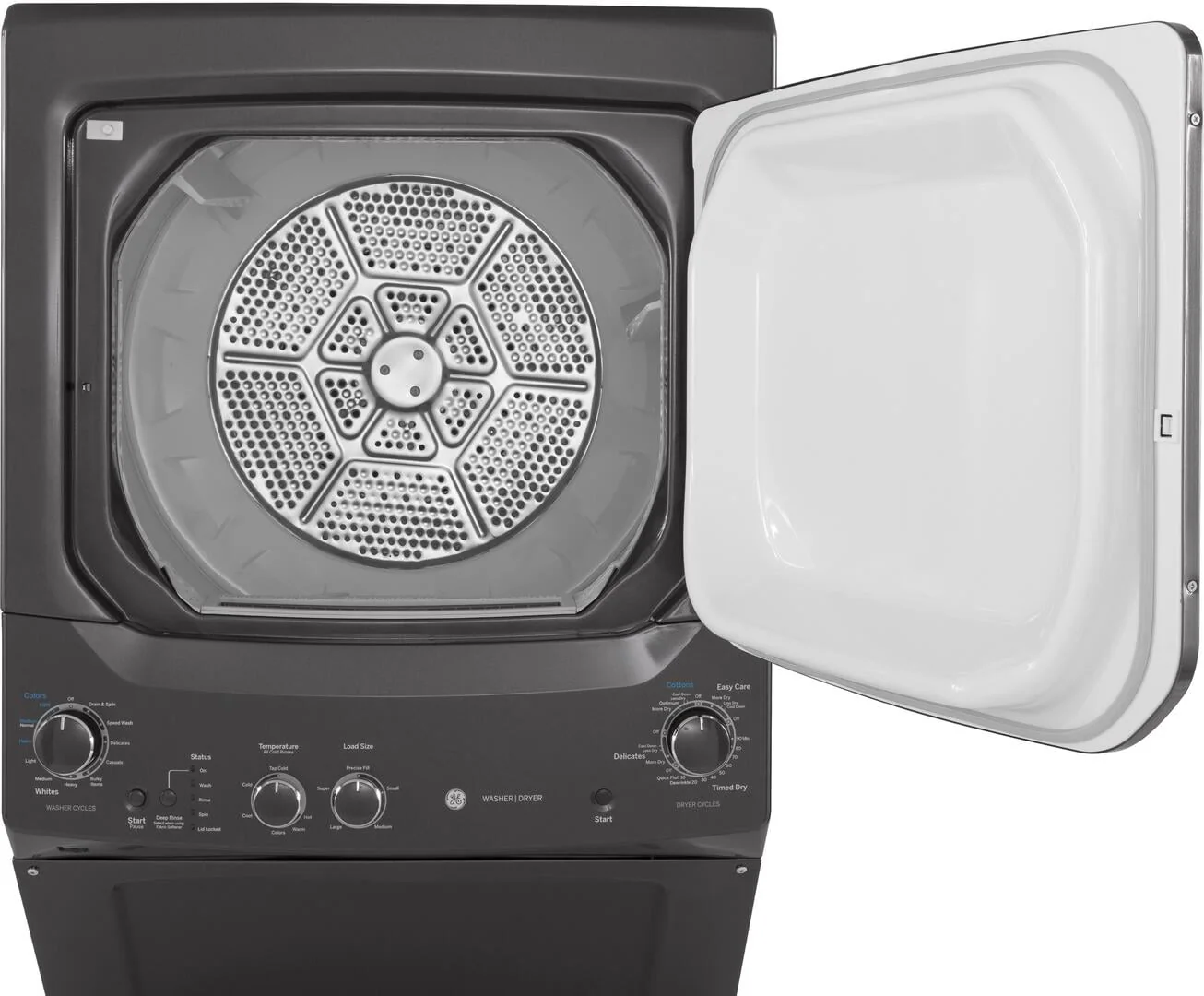 GE APPLIANCES GUD27GSPMDG  COMBINATION WASHER GAS DRYER White