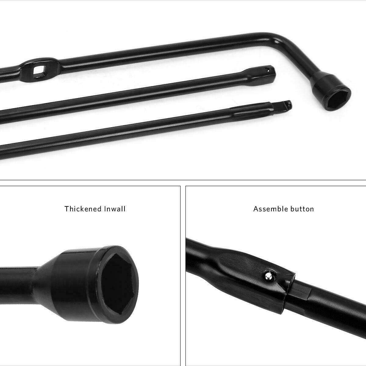 Truck Spare Tire Tool Kit Iron Replacement for Ford F-250 F-350 F-450 F-550 Super Duty (2003-2007) & Scissor Car Jack 2 Ton/105-385mm Capacity