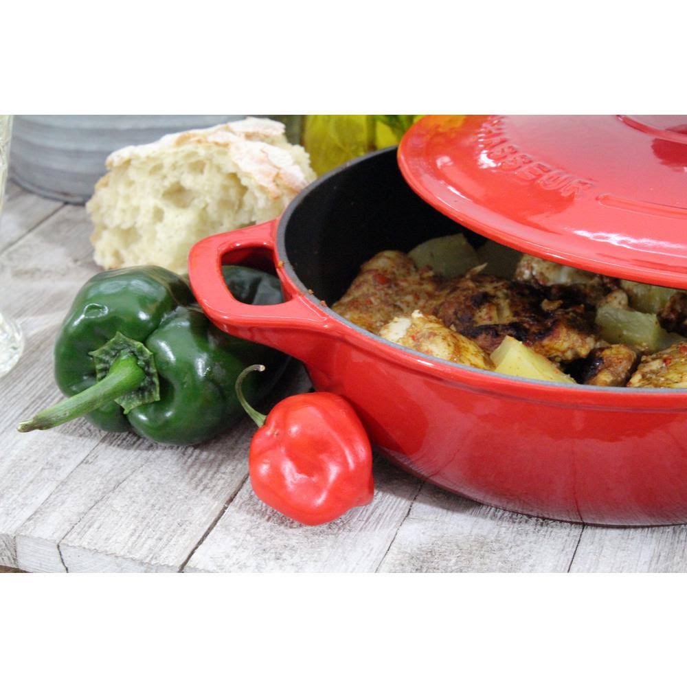 Chasseur 1.4 qt. Cast Iron Round Braiser with Lid CI_4920R_C187