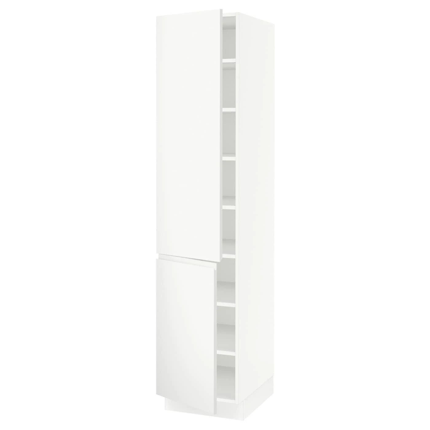 IKEA - SEKTION High Cabinet with shelves/2 Doors, white/Voxtorp Matt White, 18x24x80 69358638