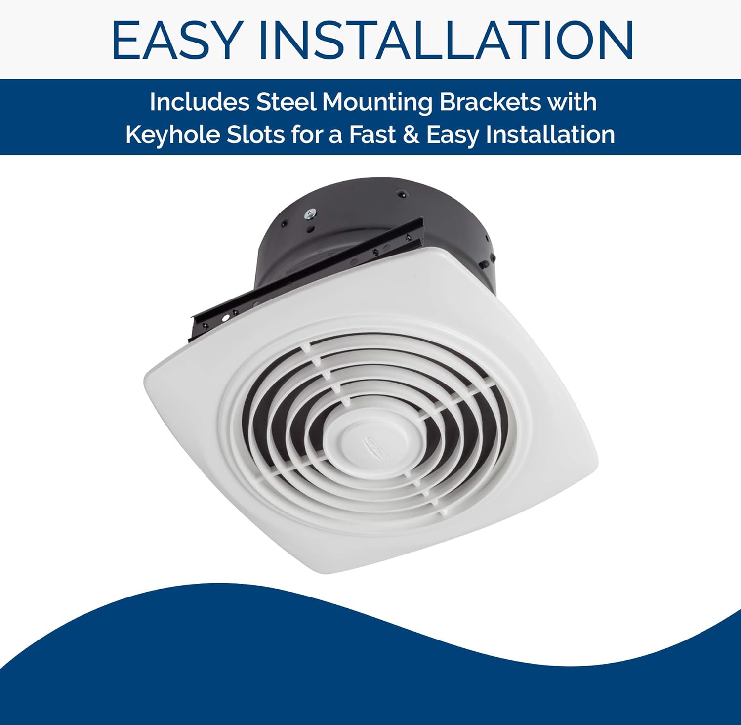 Broan-NuTone 505 Exhaust Fan, White Vertical Discharge Ceiling Ventilation Fan, 8.5 Sones, 200 CFM, 8
