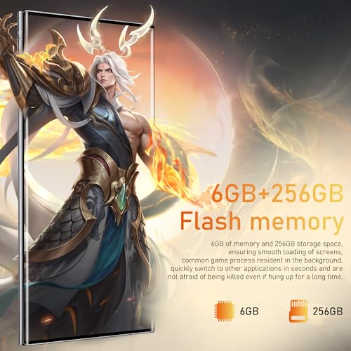 I24 Ultra 5G Unlocked Phones, Built in Pen, Smartphone Battery 6800mAh 6.8" HD Screen Unlocked Cell Phone, 6+256GB Android13 with 128G Memory Card, Face ID/Fingerprint Lock/GPS (Black)