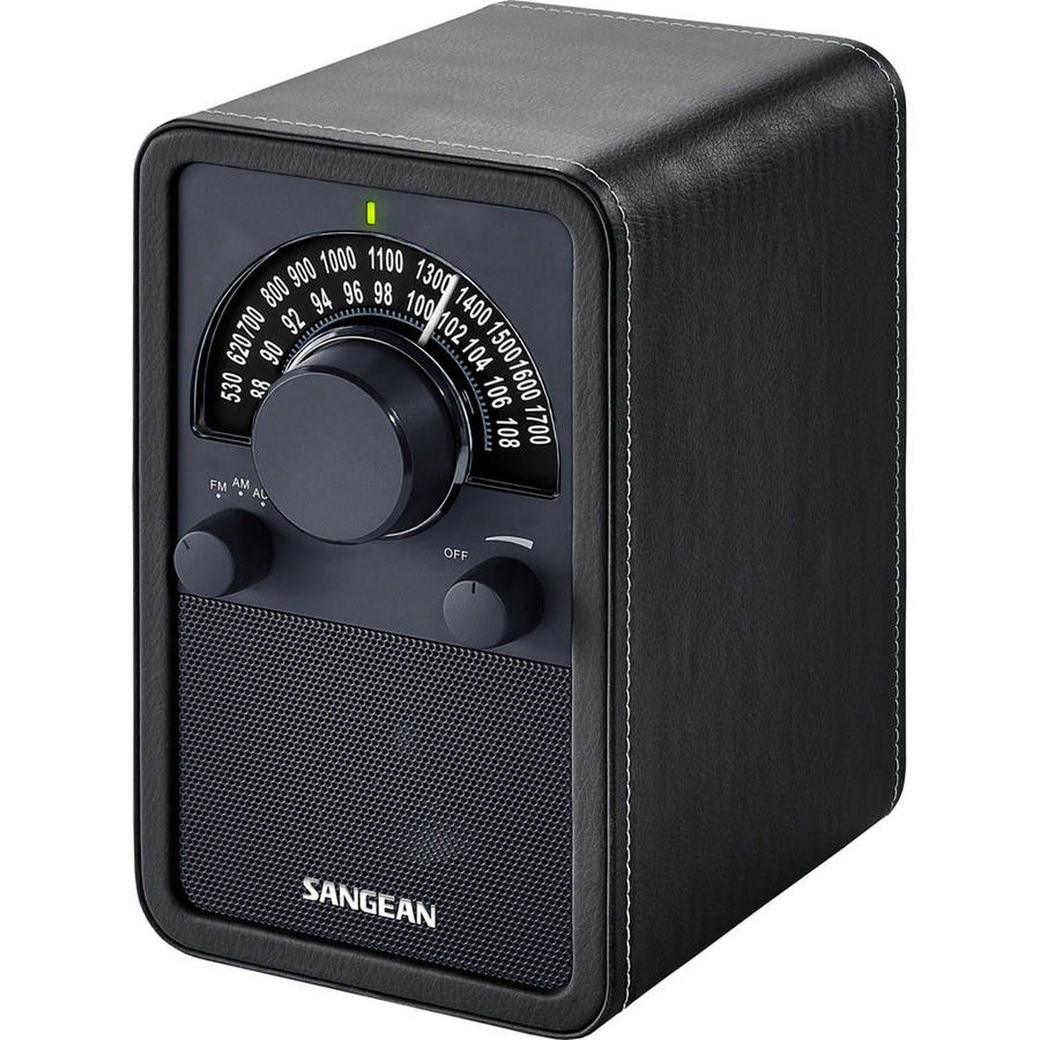 Sangean WR-15 Radio - Black Leather
