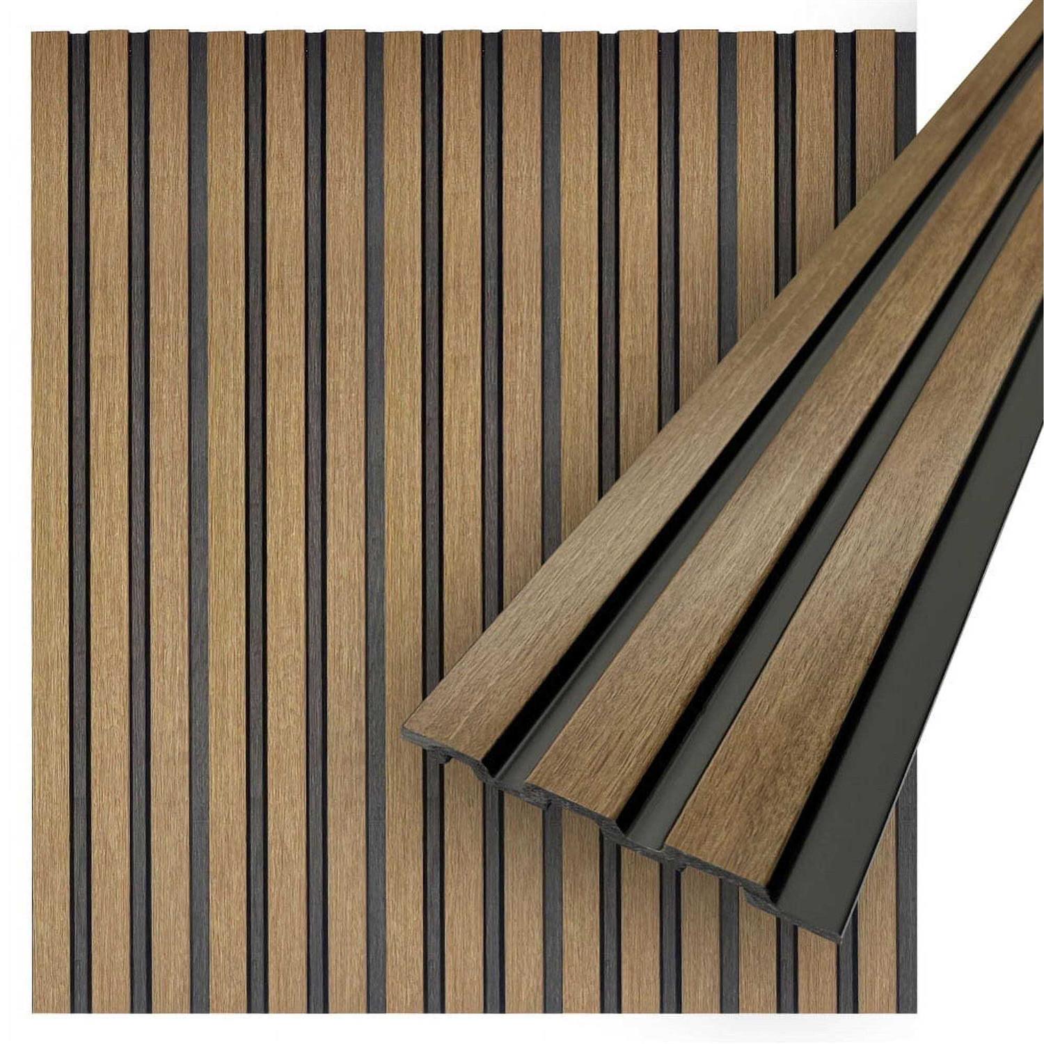 Concord Wallcoverings Concord 3D Wall Panels Slat Wall Paneling Walnut Waterproof Slat Panel - Shop Hardware Tools Online Store
