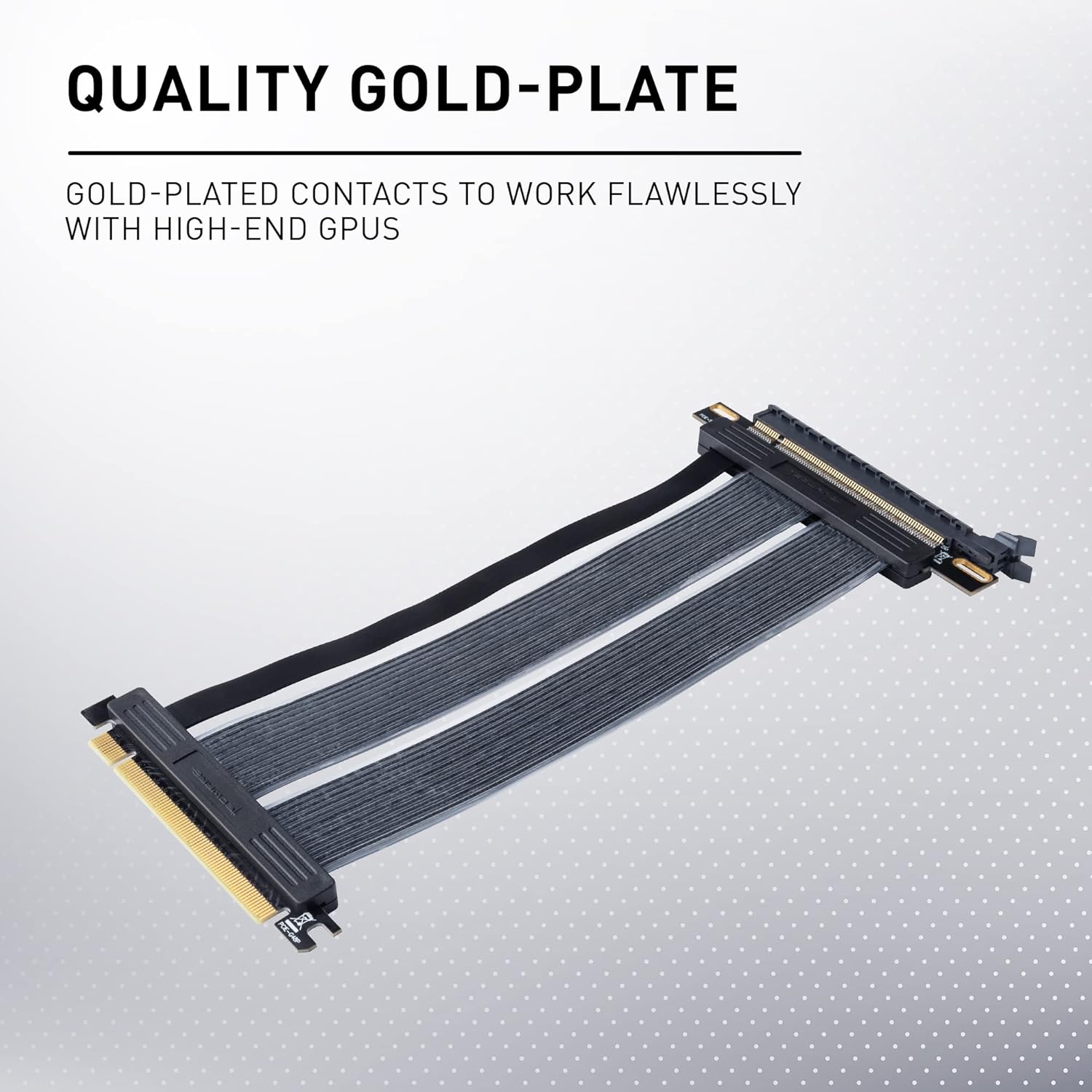Tecware PCIE GEN 4.0 Riser Extension Cable for Vertical GPU Mount (PCIE 4.0 Right Angle (90 Degree))