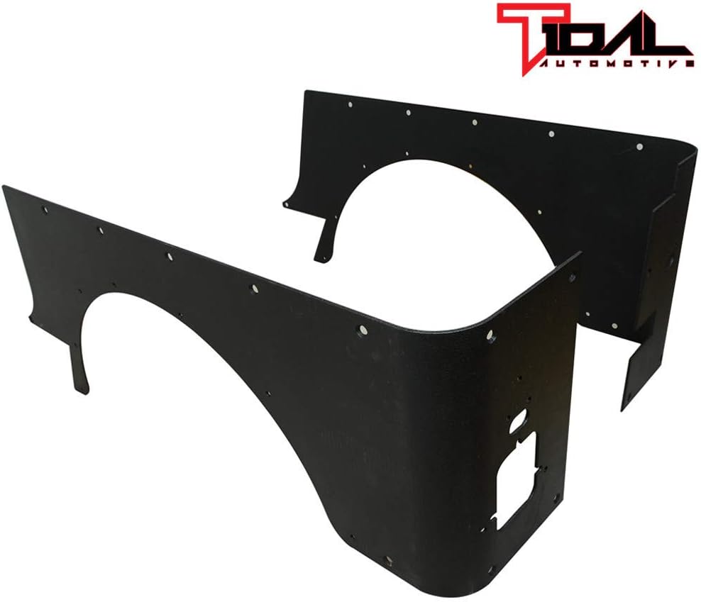 Tidal Armor Rear Corner Guard Black Textured Fit for 87-95 Wrangler YJ