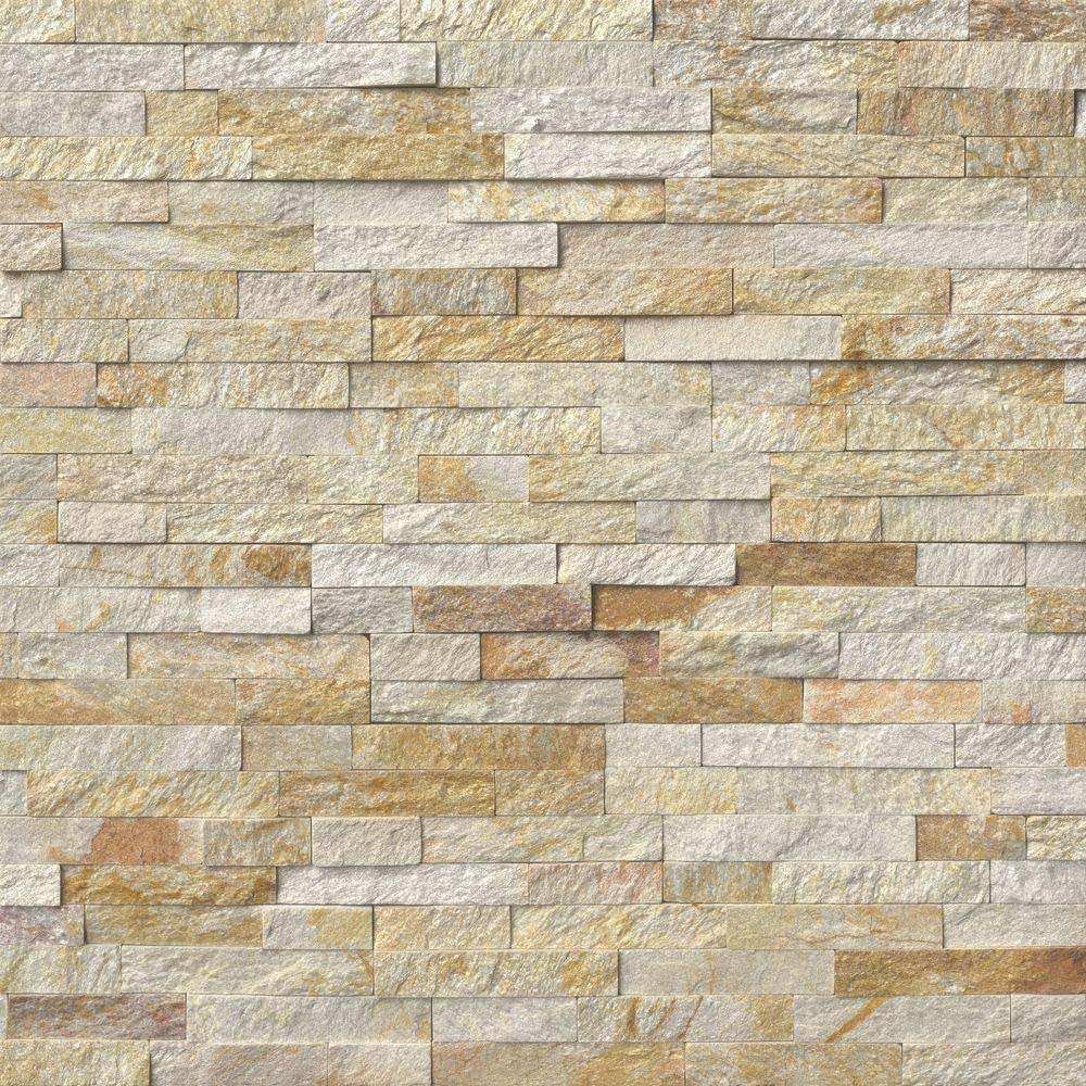 MSI Sparkling Autumn Ledger Panel 6 in. x 24 in. Textured Natural Quartzite Wall Tile (10 Cases / 60 Sq. ft. / Pallet)