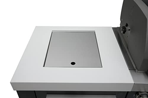 Mont Alpi Black Stainless Steel Gas Outdoor Kitchen Bar Island Grill w/Fridge Cabinet + Infrared Side & Rear Burner