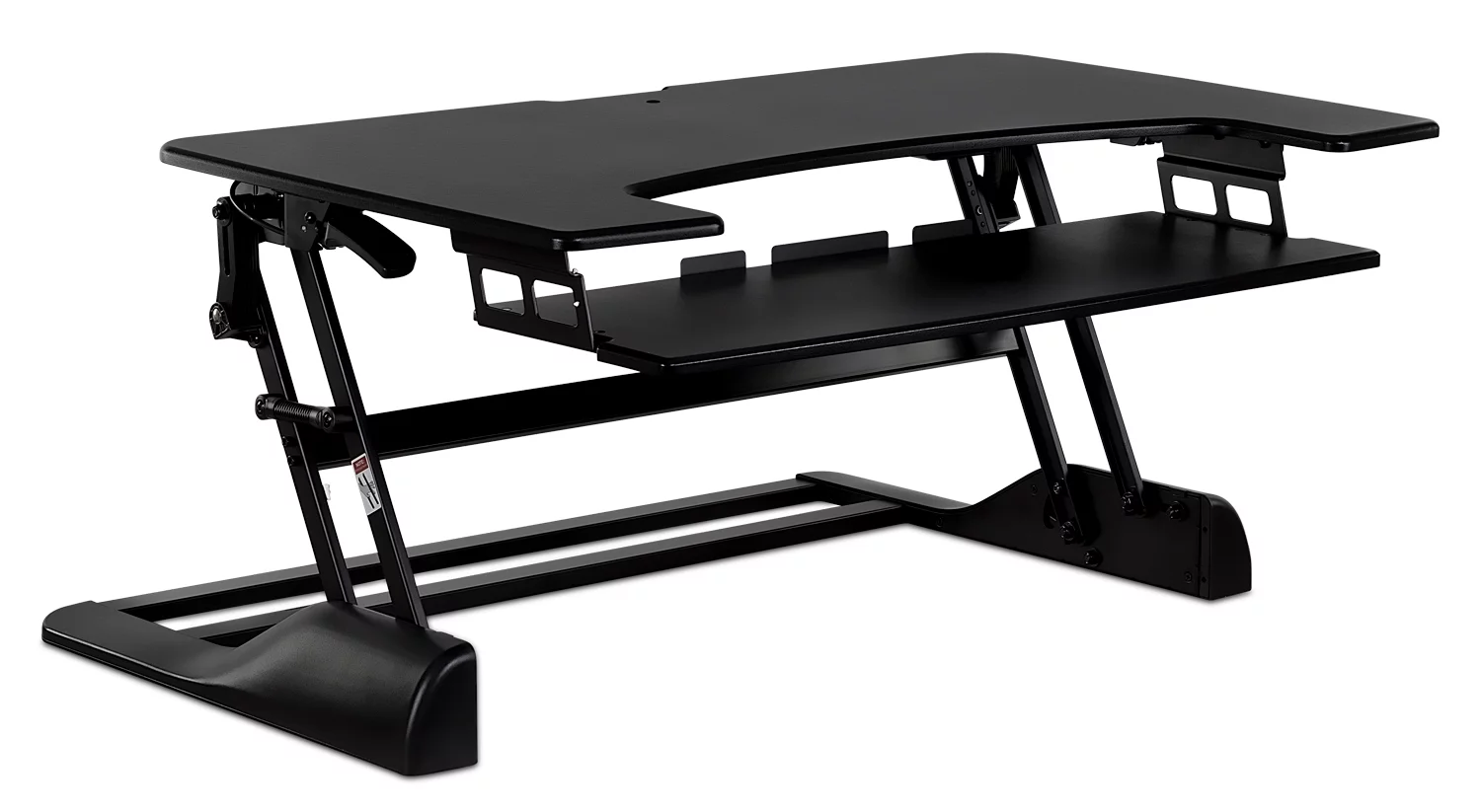 Mount-It! Extra Wide, Height Adjustable, Black, Steel, Standing Desk Converter, Ergonomic