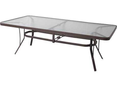Suncoast Cast Aluminum 54'' x 36'' Oval Glass Top Outdoor Dining Table