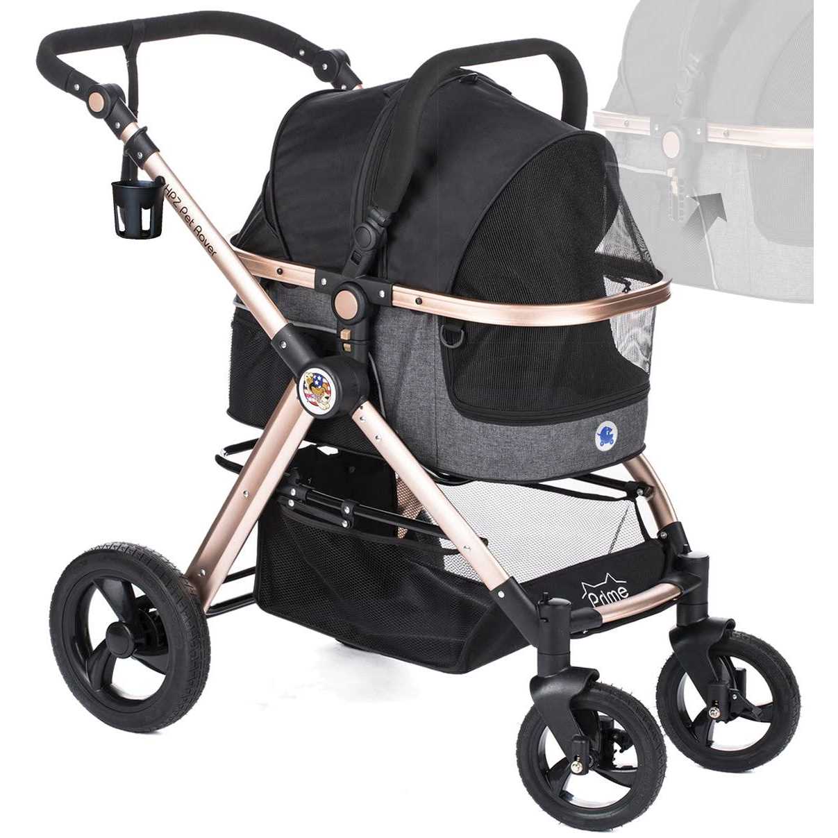 HPZ Pet Rover Prime 3-in-1 Luxury Stroller - Pet Supplies online store