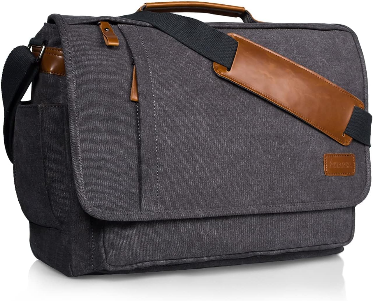 Estarer Laptop Messenger Bag 17-17.3 Inch Water-resistance Canvas Shoulder Bag for Work College