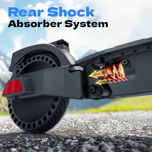 SISIGAD Electric Scooter Adults 10" Tires, 600W Peak Motor, Max 22 MPH Speed, 30 Miles Long Range, Portable Folding E-Scooter for Commuting with Dual Brakes, LCD Display APP Control