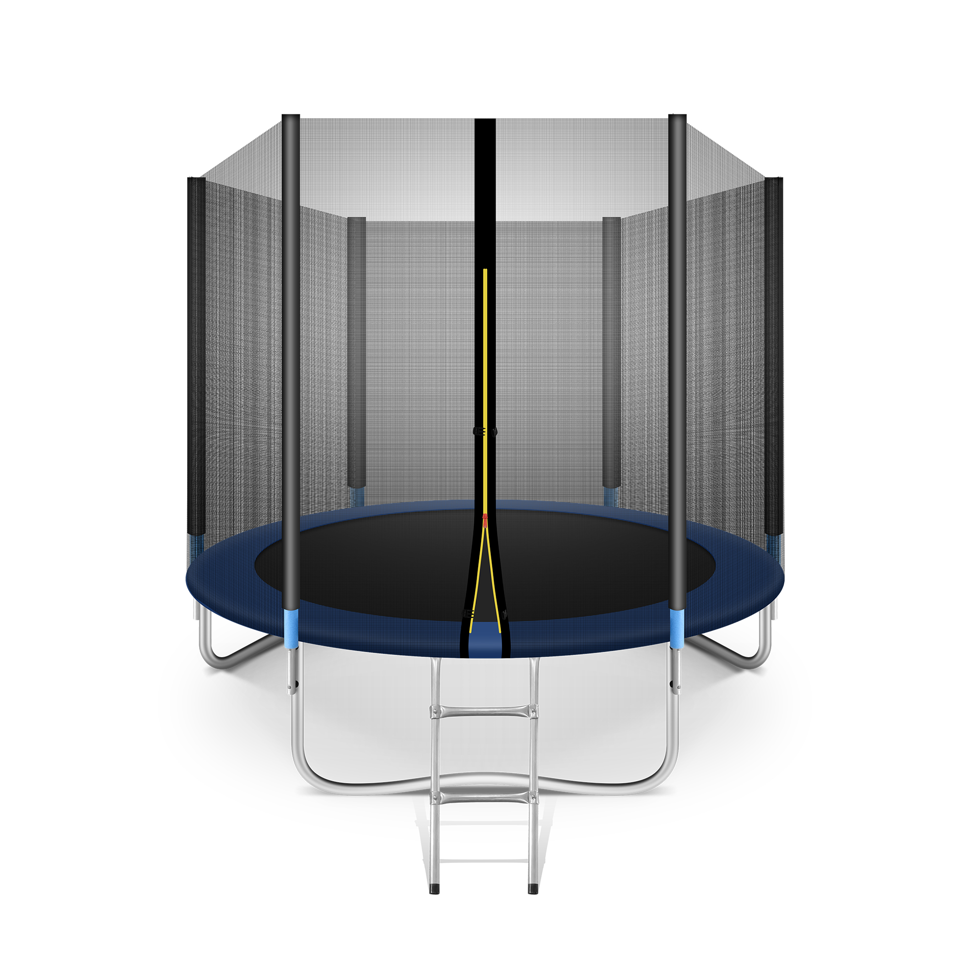 8ft Trampoline with Safety Enclosure Net and Ladder, Recreational Trampoline Combo for Jumping Trampoline Fitness, Bounding Table Suitable for Kids & Teenagers & Adults