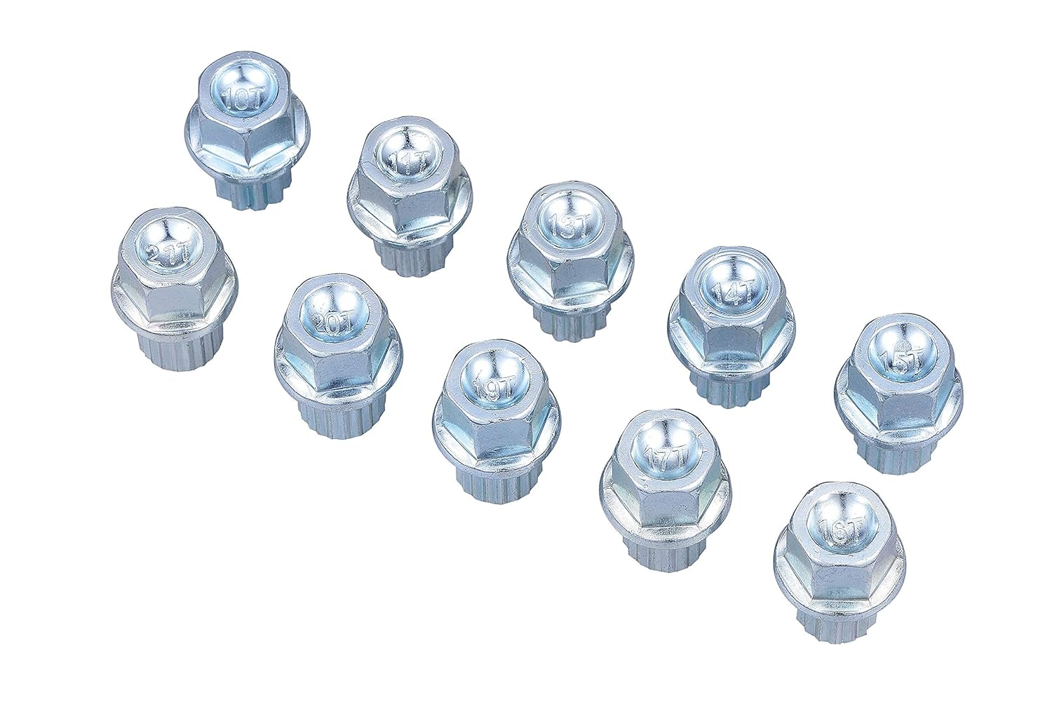 Kauplus 10PCS Lug Nuts, Wheel Lock Key- Anti Theft Wheel Lock Key Set for Cars Wheel Tire Nut Screw Removal