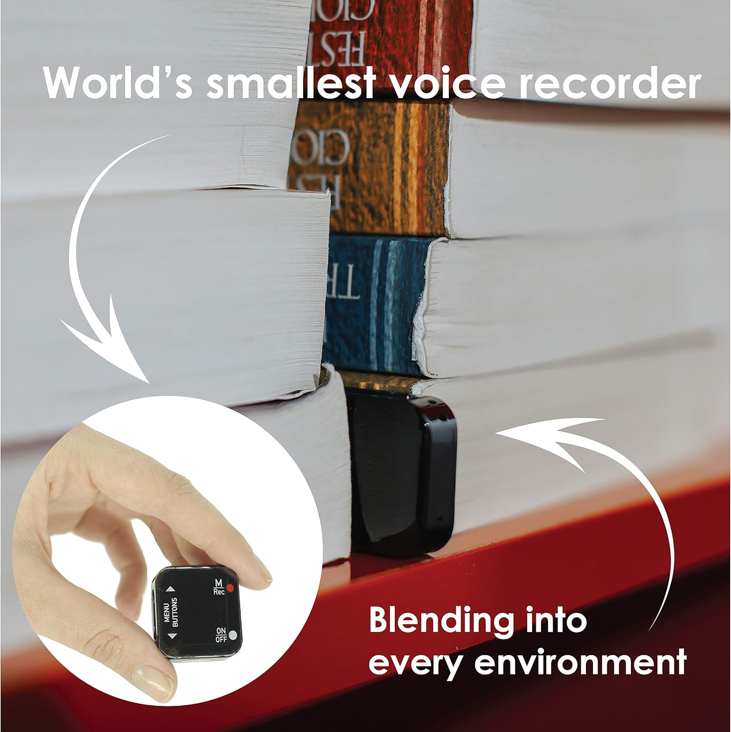 Mini Voice Recorder - Voice Activated Recording - 512 Hours Recording Capacity, Up to 24 Hours Battery Life, Password Protection, Easy to Use, Up to 1536 kBps - Patented by ATTO Digital Pack of 2