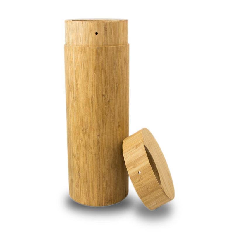 Oneworld Memorials Scattering Tube Bamboo Biodegradable Cremation Urn - Large - Holds Up to 185 Cubic Inches of Ashes - Brown Bi