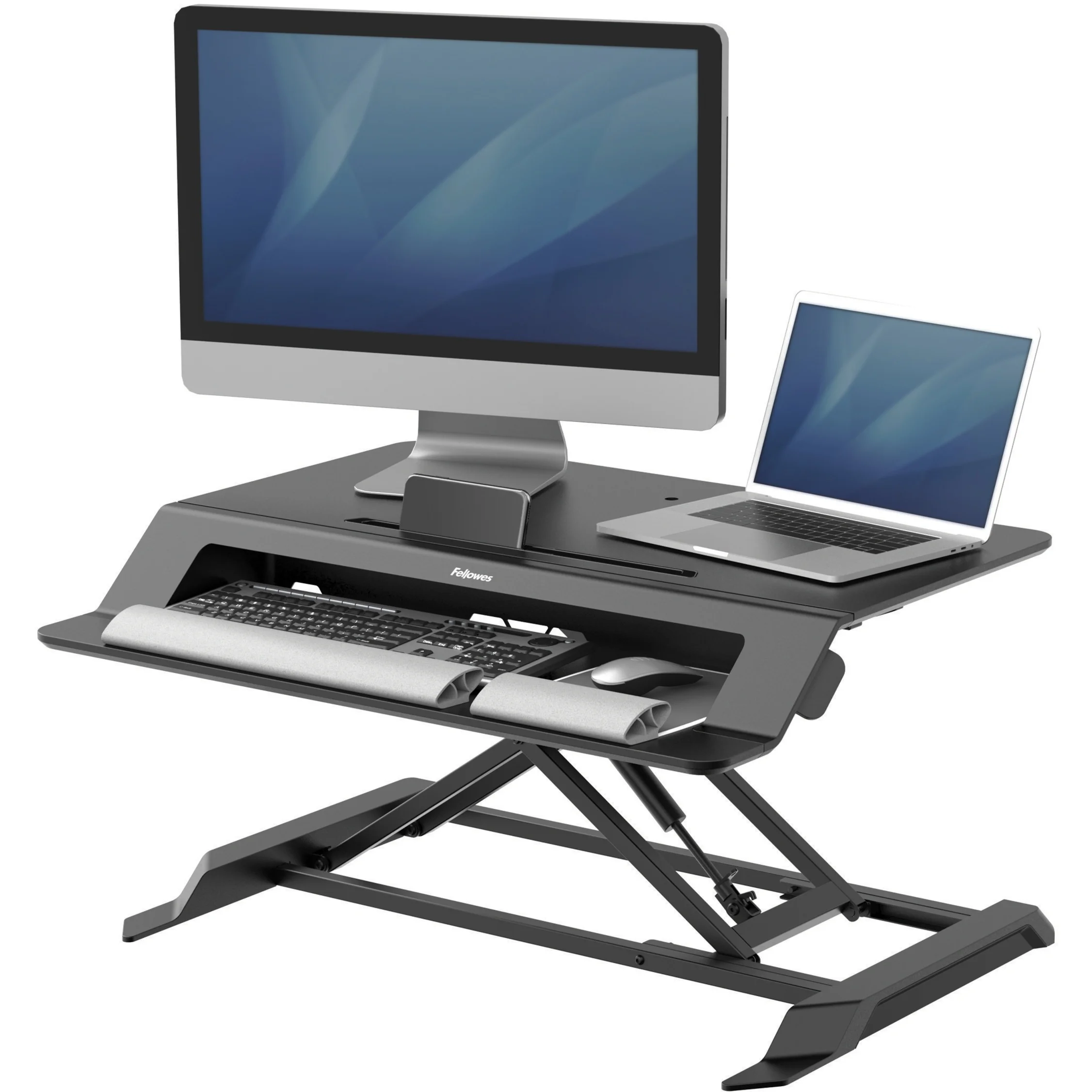 Fellowes, FEL8215001, Lotus LT Sit-Stand Workstation, 1 Each, Black