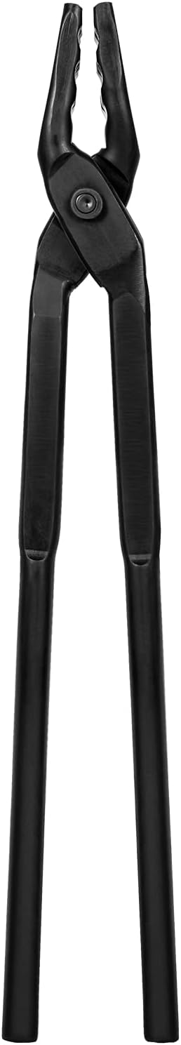 Blacksmith 15” Wolf Jaw Tongs and Hammer Tool Set Essential Tools for Blacksmith Bladesmith Forge Pack of 2