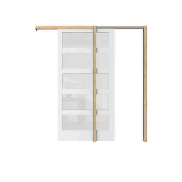 TENONER 80 in. Panel Glass Sliding Door - Shop Hardware Tools Online Store