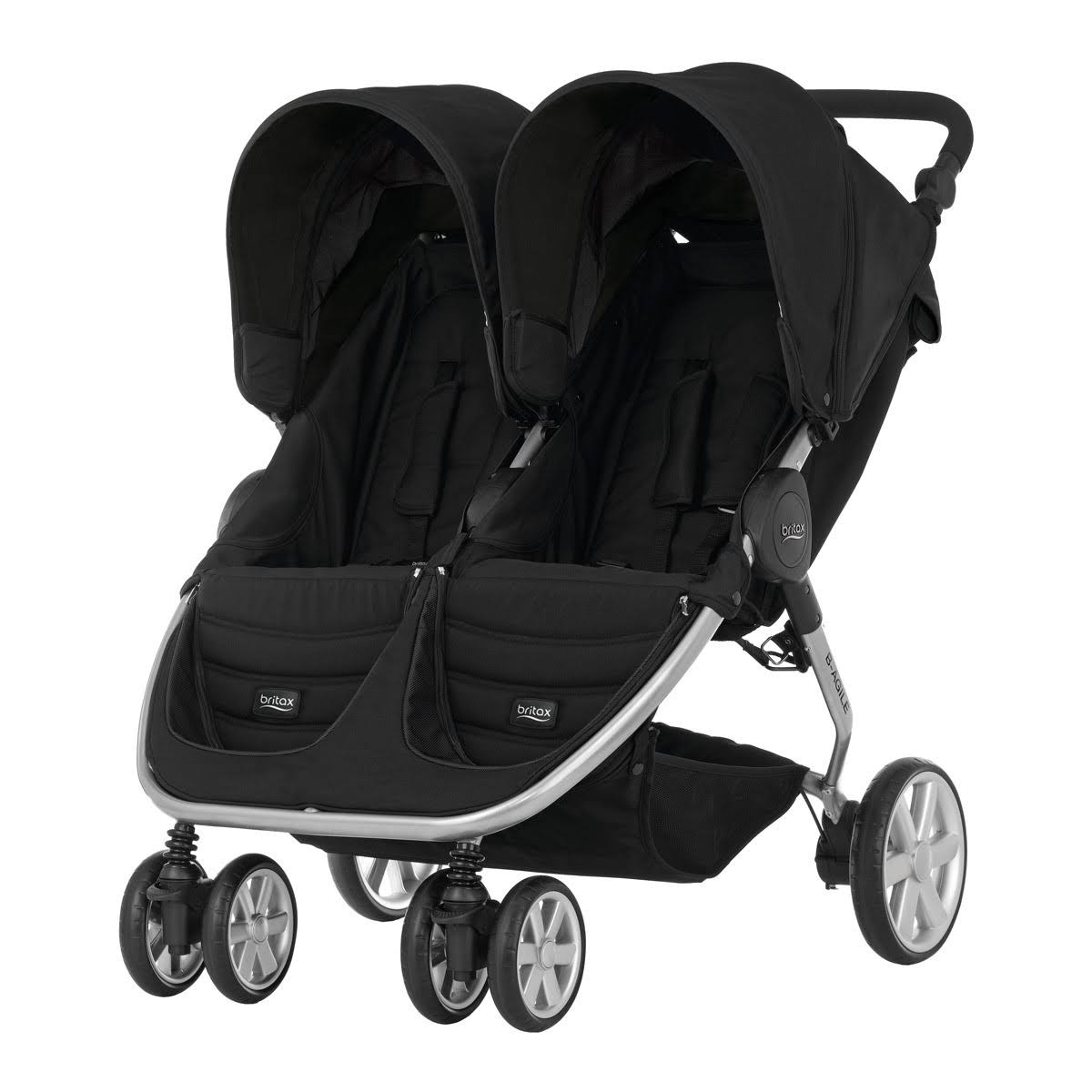 Britax Syskonvagn, B-Agile Double, Cosmos Black Stroller