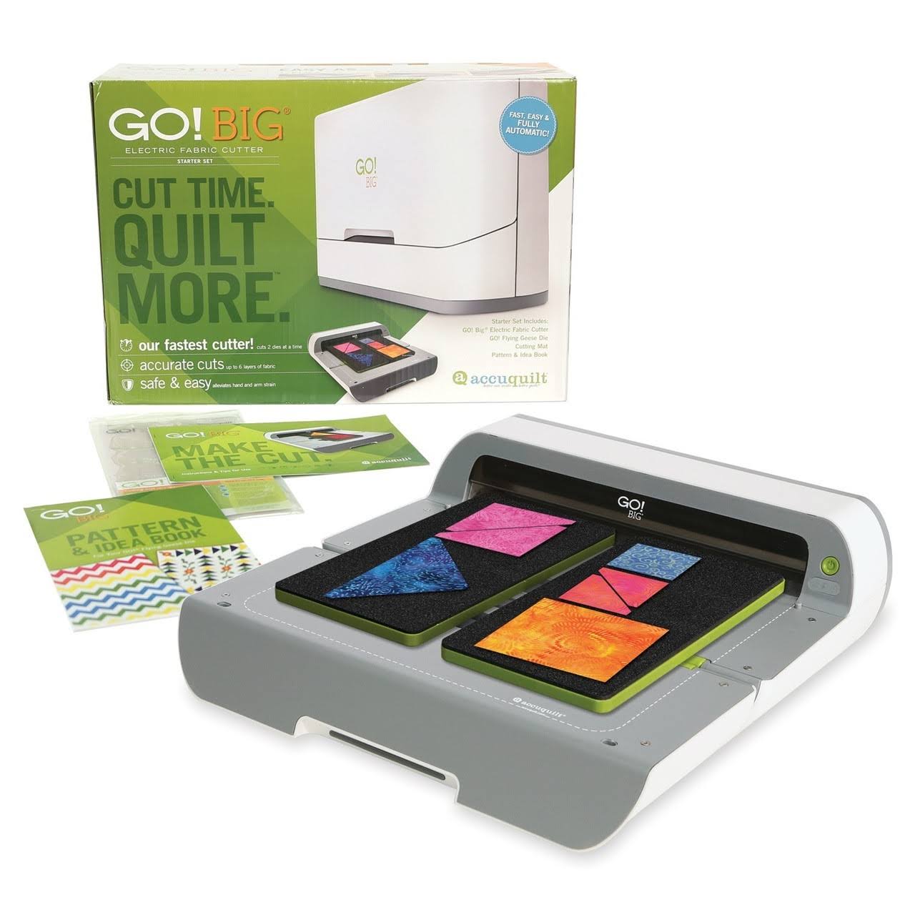 AccuQuilt Go! Big Electric Fabric Cutter u0026 Starter Set 55500
