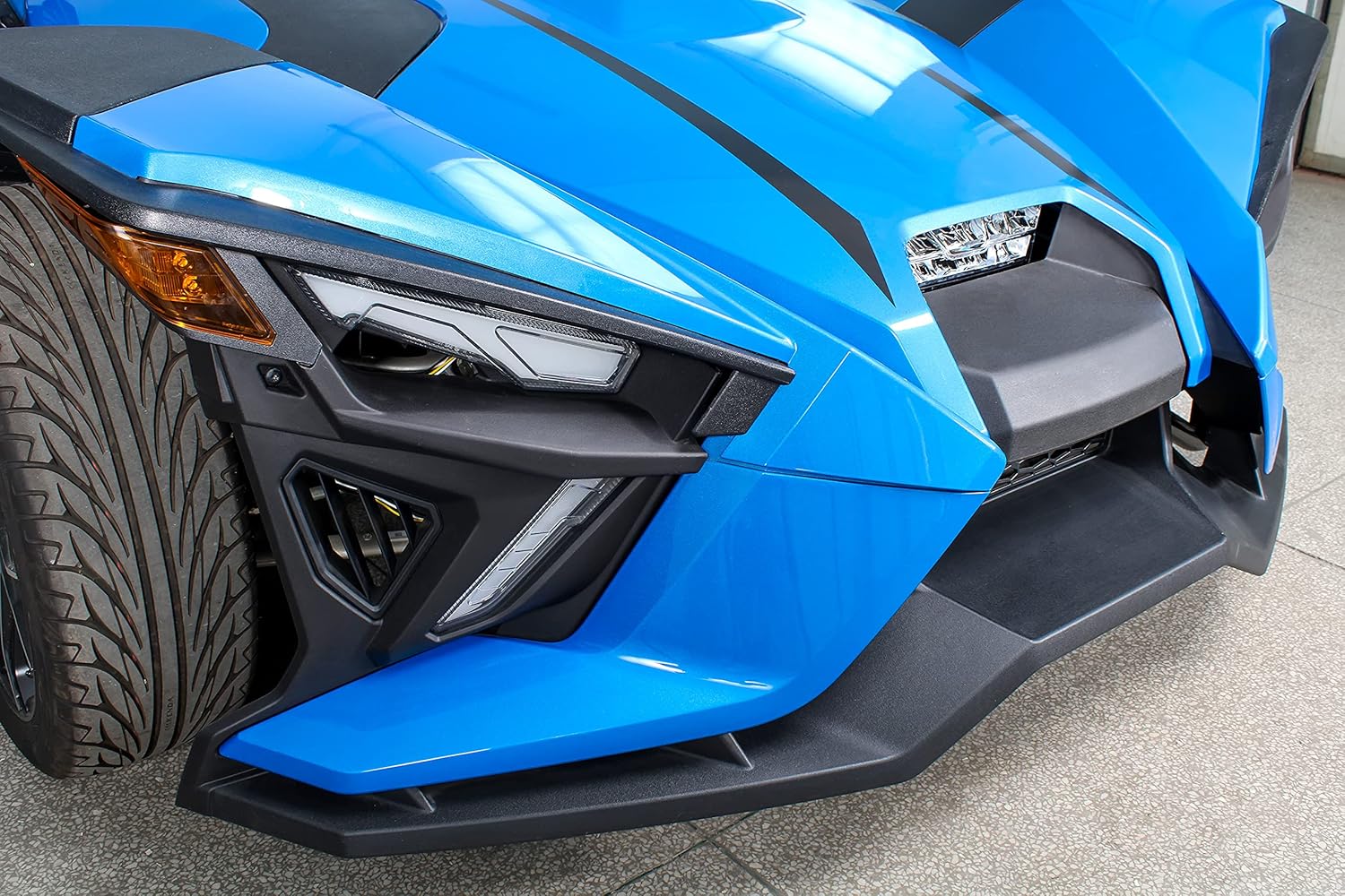 LDETXY Front Lower Accent Panel Kit for Slingshot All Models, Painted Lower Daytime Running Lights Trim Panel Upgrade Kit for Polaris Slingshot S SL SLR R LE 2014-2022 Modified Accessories (2PCS)