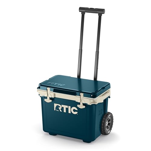 RTIC 22 QT Ultra-Light Wheeled Cooler with Handle, Hard Insulated Portable Ice Chest Box for Beach, Drink, Beverage, Camping, Picnic, Fishing, Boat, Barbecue