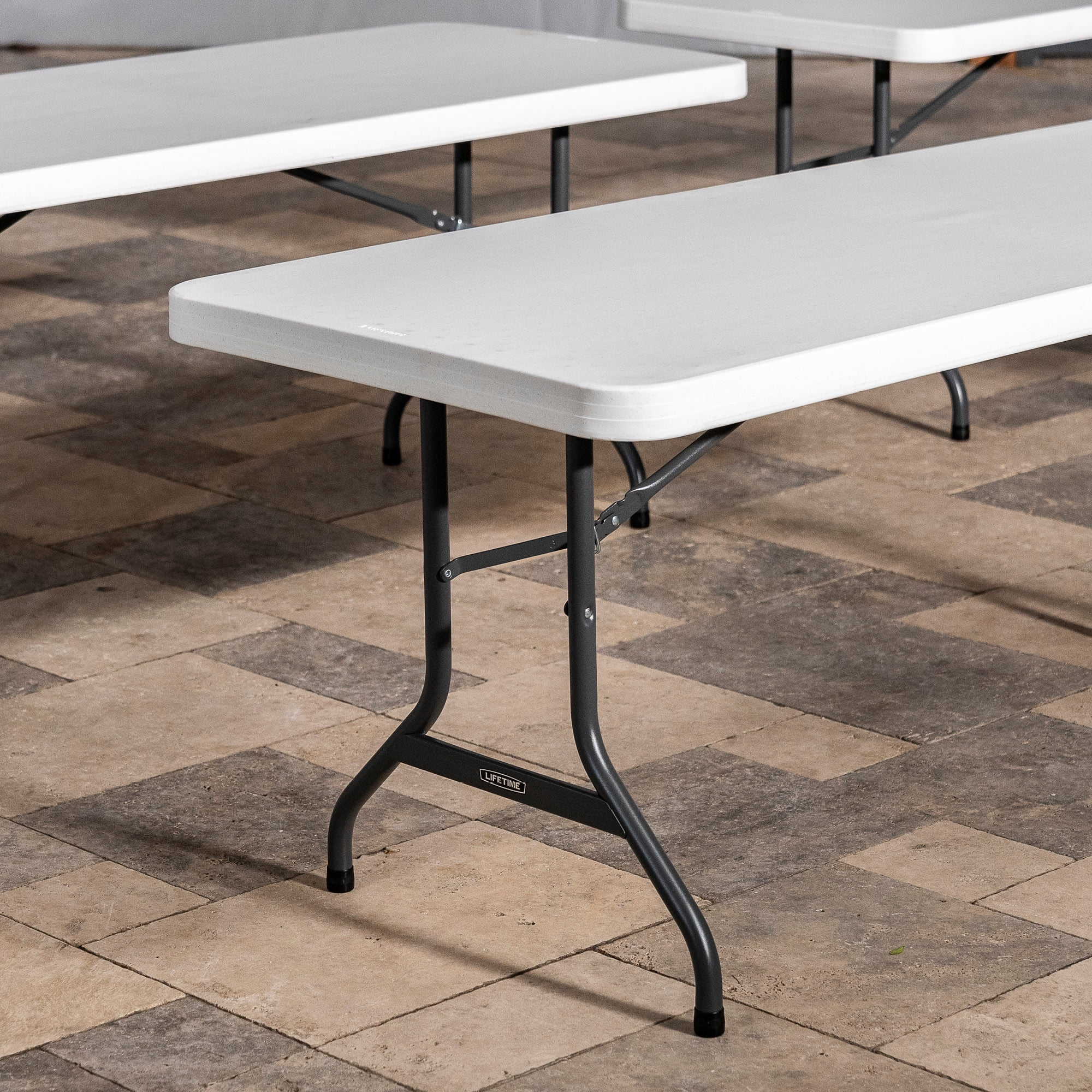 Lifetime 6 ft. Rectangle Folding Table, Indoor/Outdoor Commercial Grade, White Set of 4 (42901)