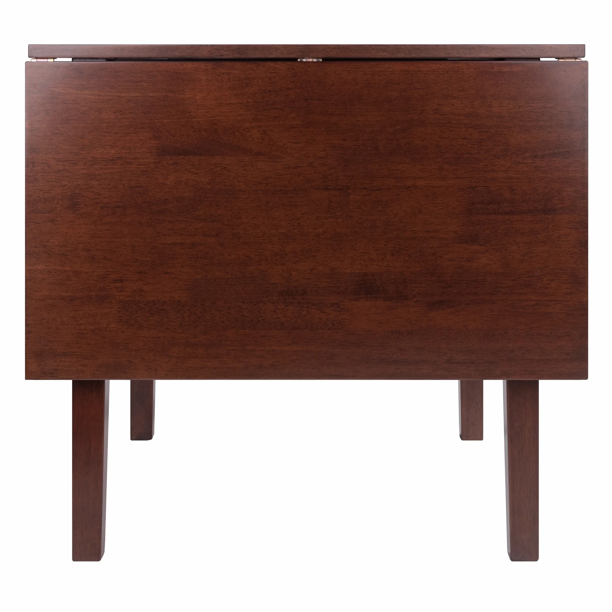 Winsome Wood Perrone 3-Pc Dining Set, Drop Leaf Table & 2 Slat-back Chairs, Walnut Finish