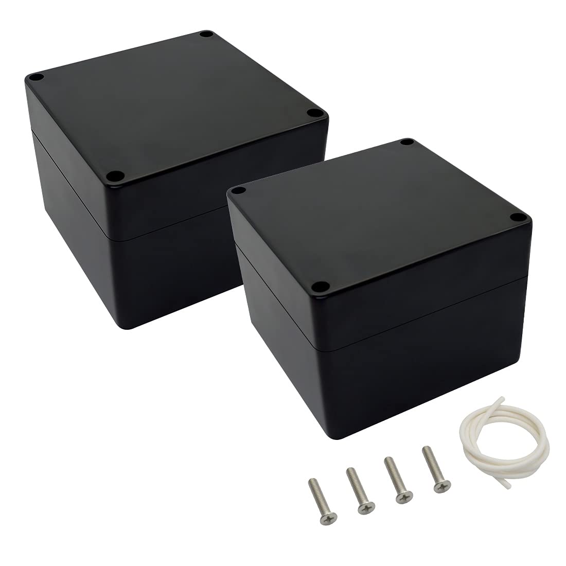 LeMotech ABS Plastic Electrical Project Case Power Junction Box, Project Box Black 10.4" x 7.2" x 3.7" (263 x 182 x 95 mm)(Pack of 1)
