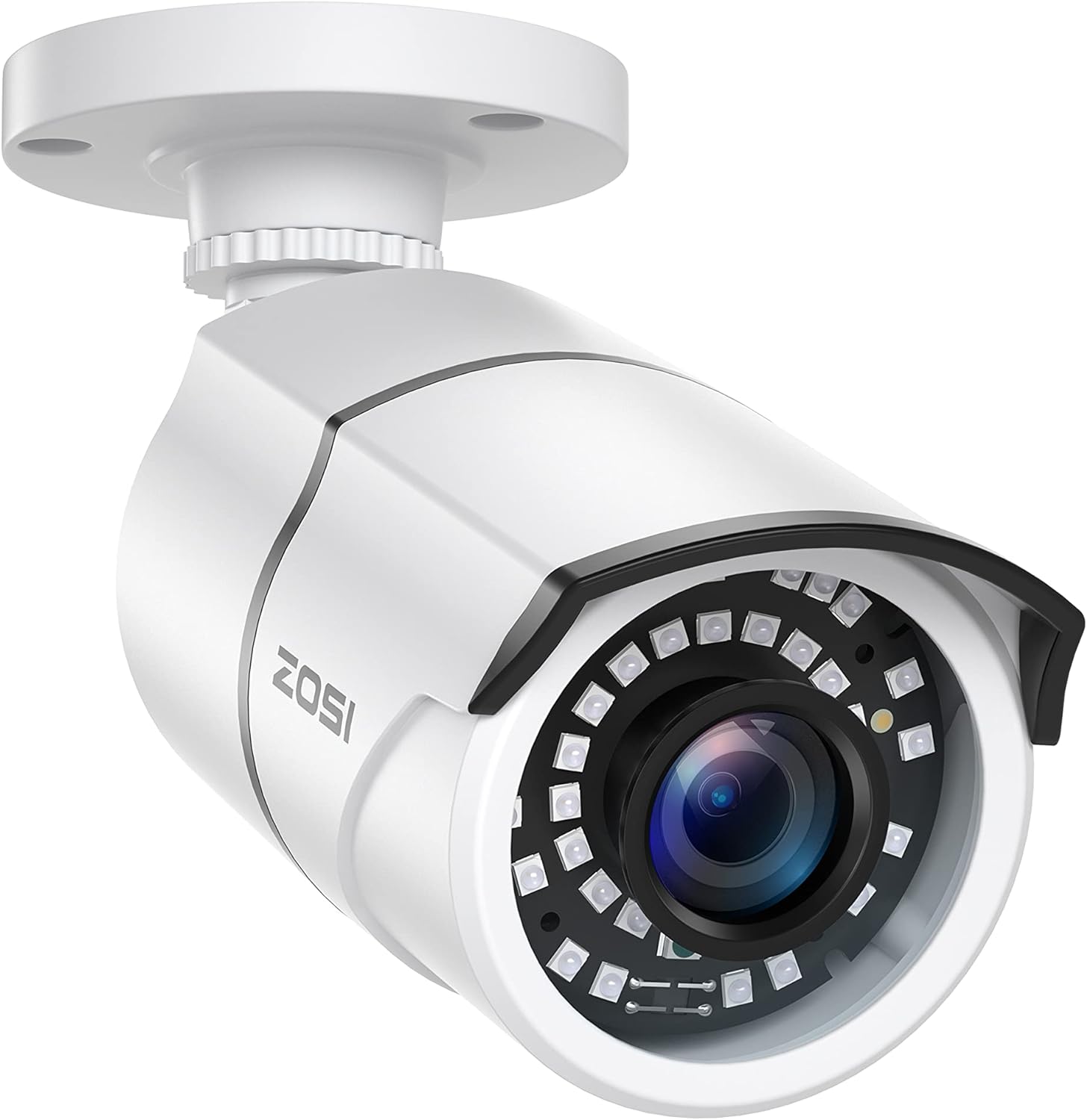 ZOSI 2.0MP HD 1080p 1920TVL Security Camera Outdoor Indoor (Hybrid 4-in-1 HD-CVI/TVI/AHD/960H Analog CVBS),36PCS LEDs,120ft IR Night Vision,105° View Angle Weatherproof Surveillance CCTV Bullet Camera