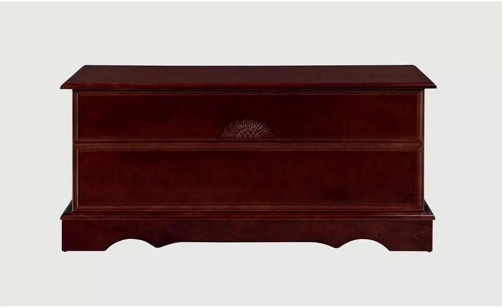 Cedar Lined Wood Storage Blanket Chest Trunk, In Warm Brown