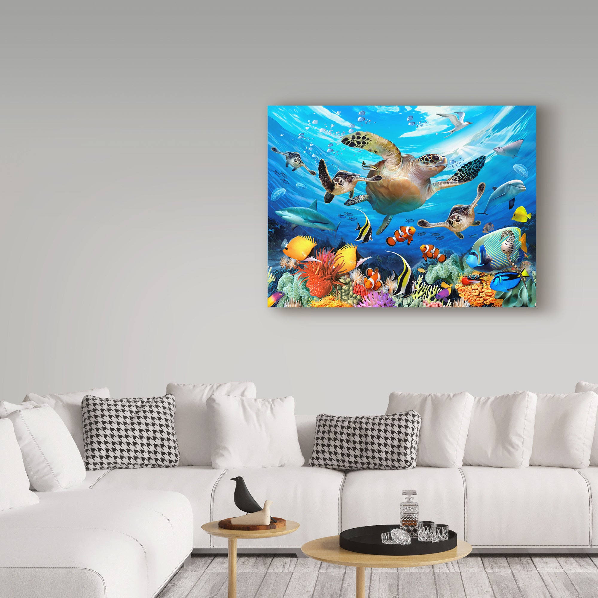 Howard Robinson &Large Turtle& Canvas Art (24 in. W x 18 in. H)