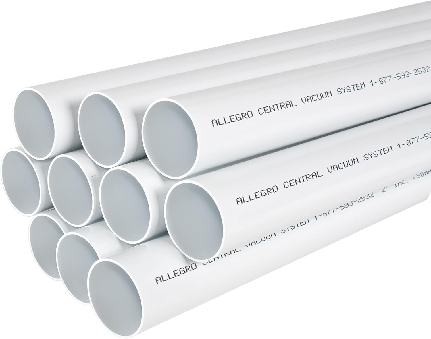 Central Vacuum 4-Inlet Installation Kit 100 feet of Pipe All in a Box
