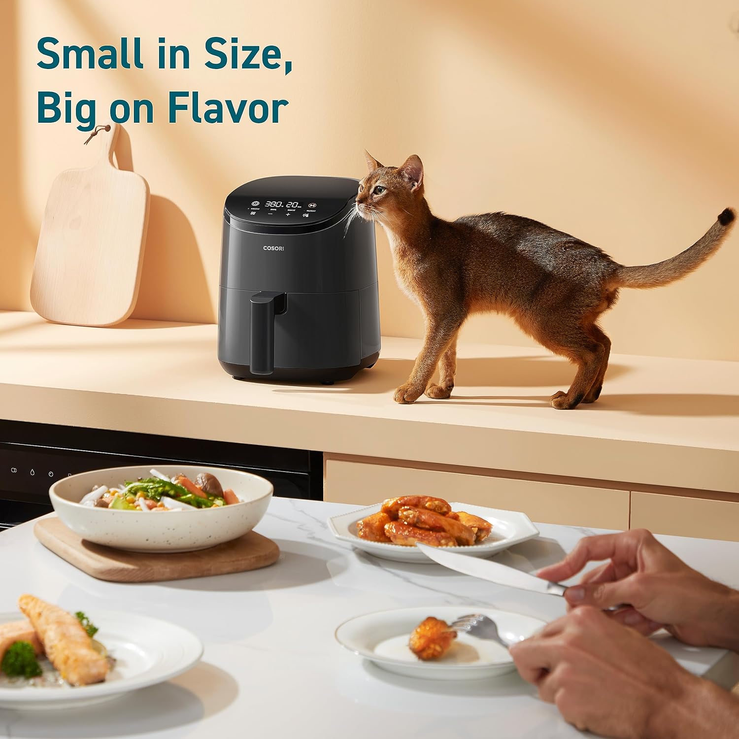Cosori Mini Air Fryer 2.1 Qt, 4-in-1 Small Airfryer, Bake, Roast, Reheat & Small Air Fryer Oven 2.1 Qt, 4-in-1 Mini Airfryer, Bake, Roast, Reheat