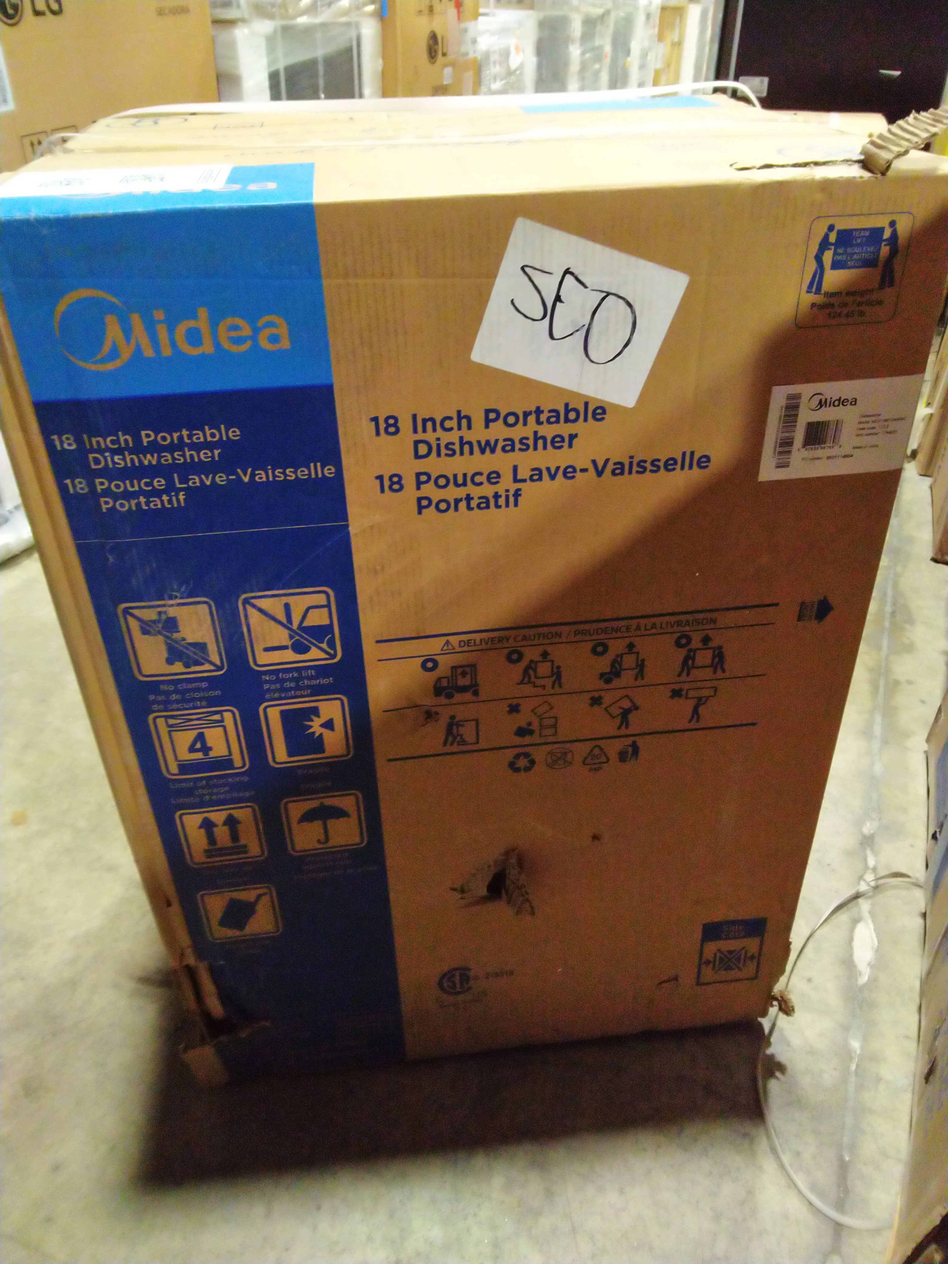 MIDEA 18 IN WHITE PORTABLE DISHWASHER - MDP18B10AWWC