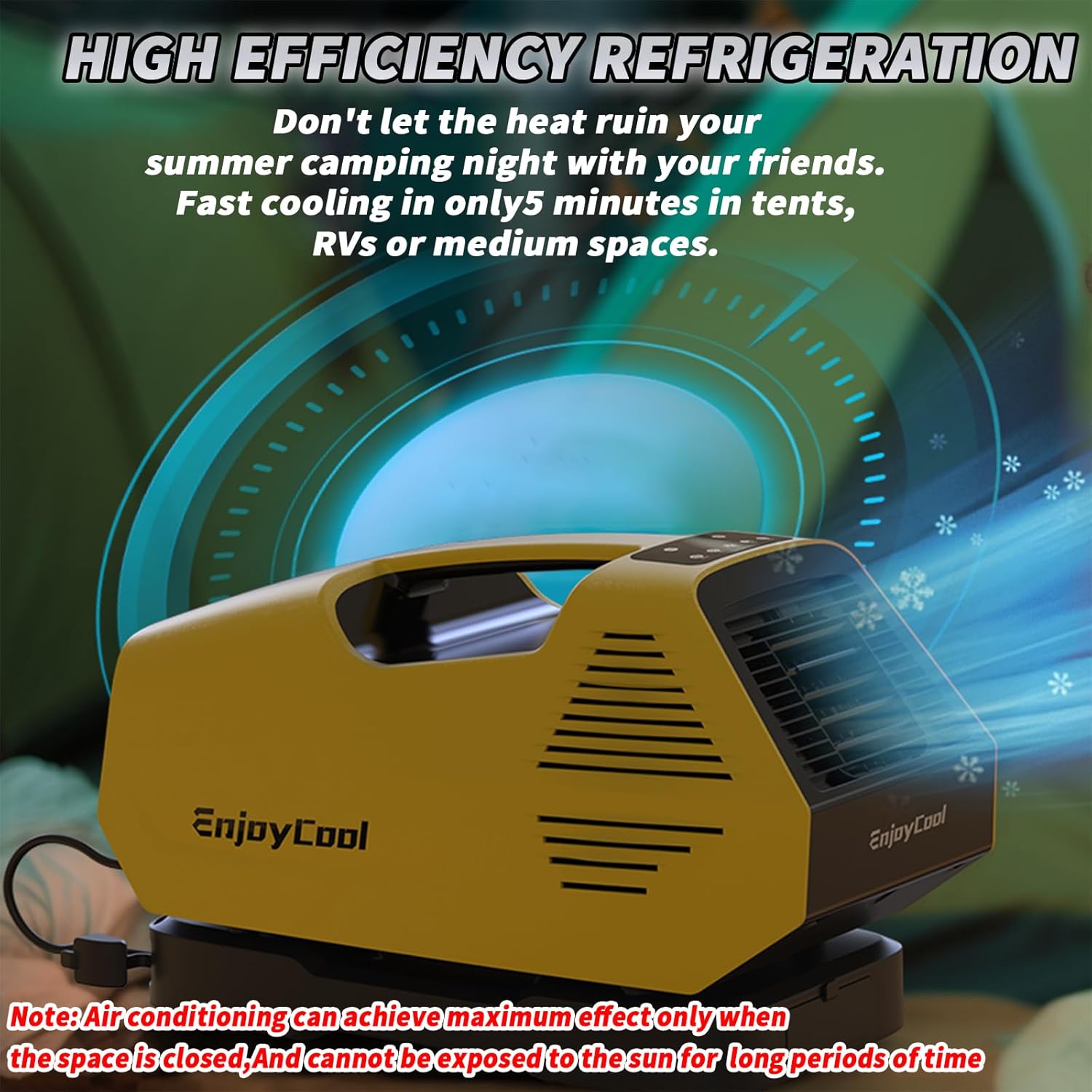Camper Air Conditioner Portable Tent Air Conditioner Air Conditioner Portable Portable Air Conditioner Camping 2380BTU Dehumidifier Remote Control Portable AC for Truck Outdoor/RVs/Fishing or Pet A