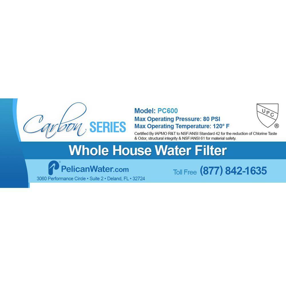 Pelican Water Carbon Replacement Media for PC600 Whole House Drinking Water Filter