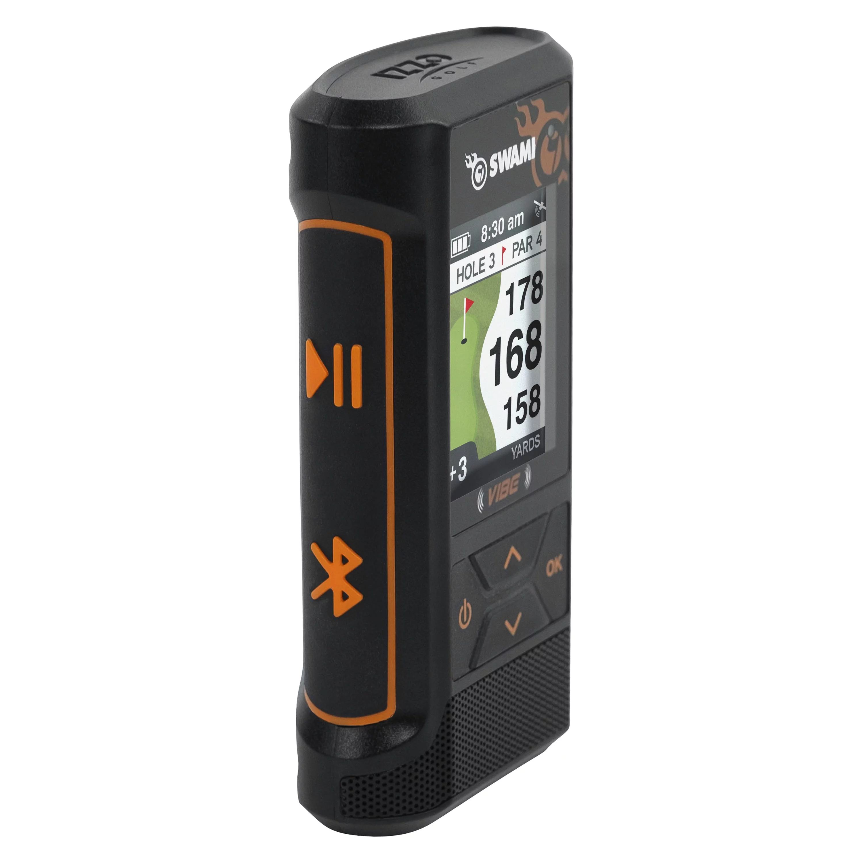 Izzo Golf Swami VIBE GPS Rangefinder with Bluetooth Speaker, Magnetic Cart Mount - Curated Treasures Market