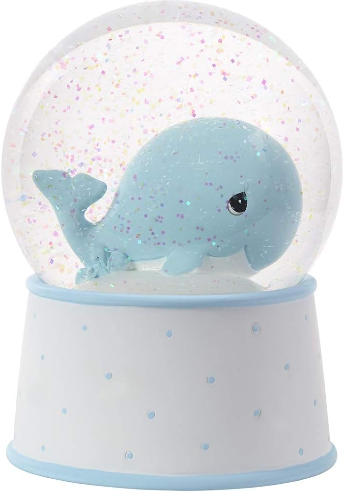 Precious Moments Mightier Than The Waves Musical Snow Globe, One Size, Multicolor