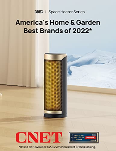 Dreo Space Heater, Portable Electric Heaters for Indoor Use, 70° Oscillation, 12H Timer & Tower Fan with Remote, 90° Oscillating Bladeless Fan, 42 Inch, Quiet with 6 Speeds