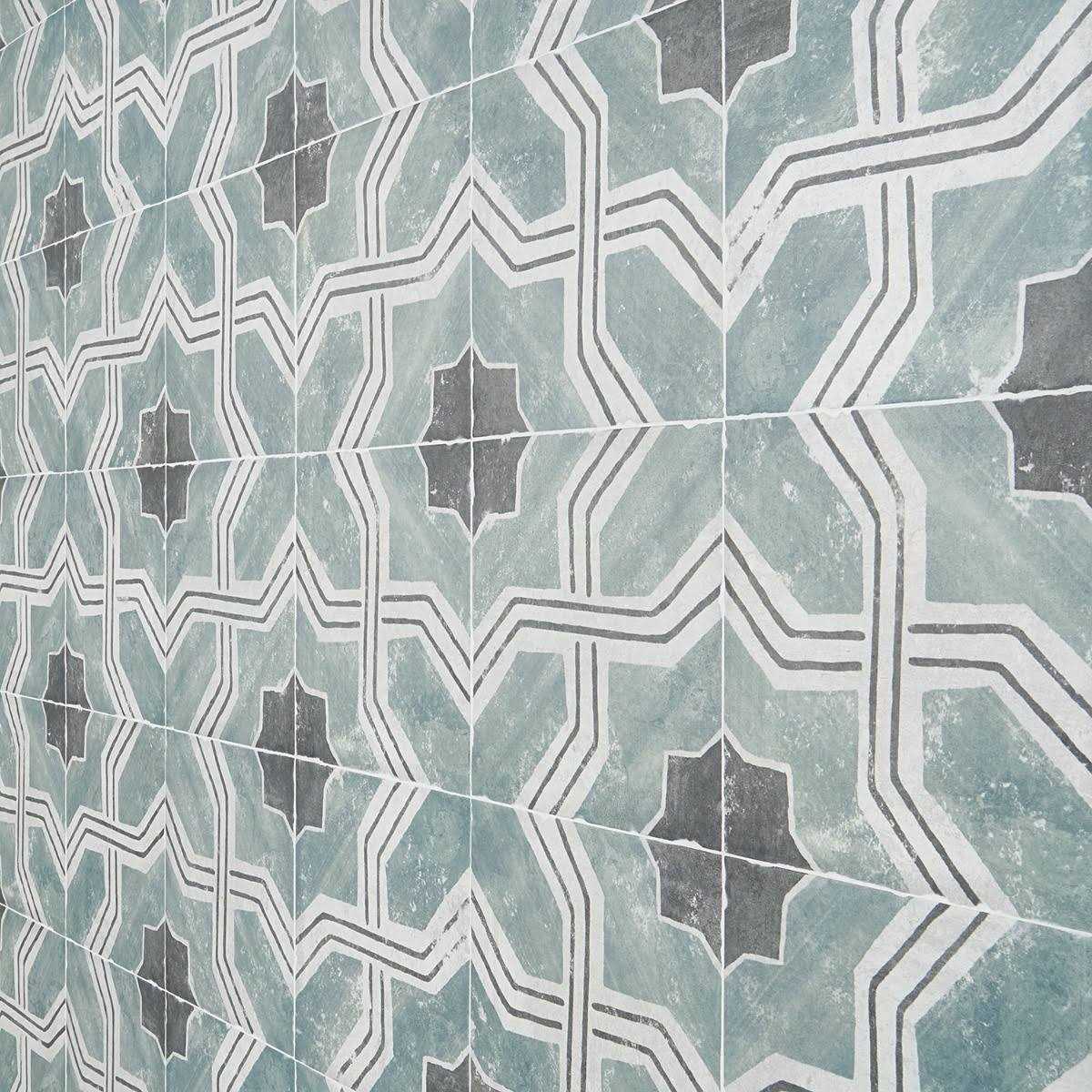 Ivy Hill Tile Patras Deco Iberia 7.87 in. x 7.87 in. Matte Porcelain Floor and Wall Tile