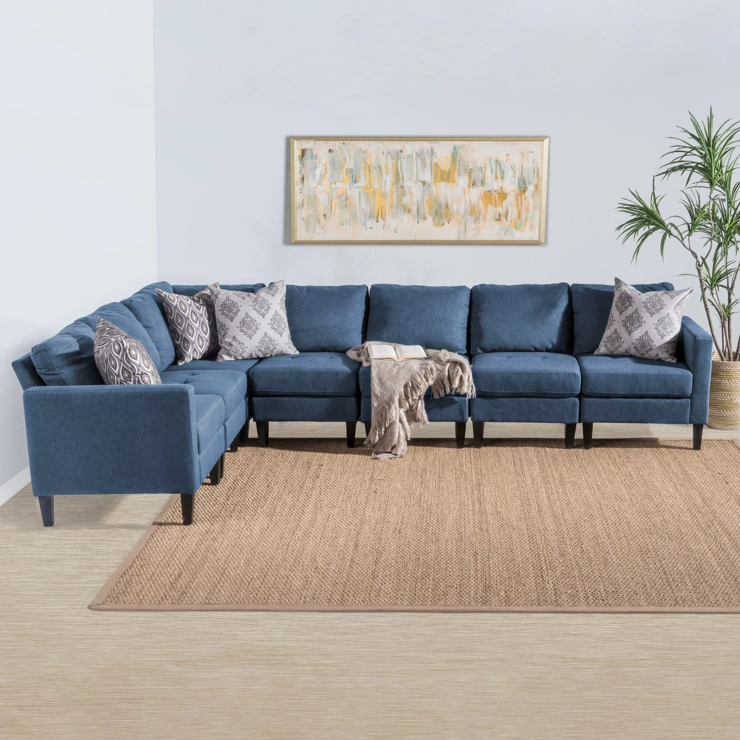 Christopher Knight Home Zahra 7-piece Fabric Sectional Sofa Set by