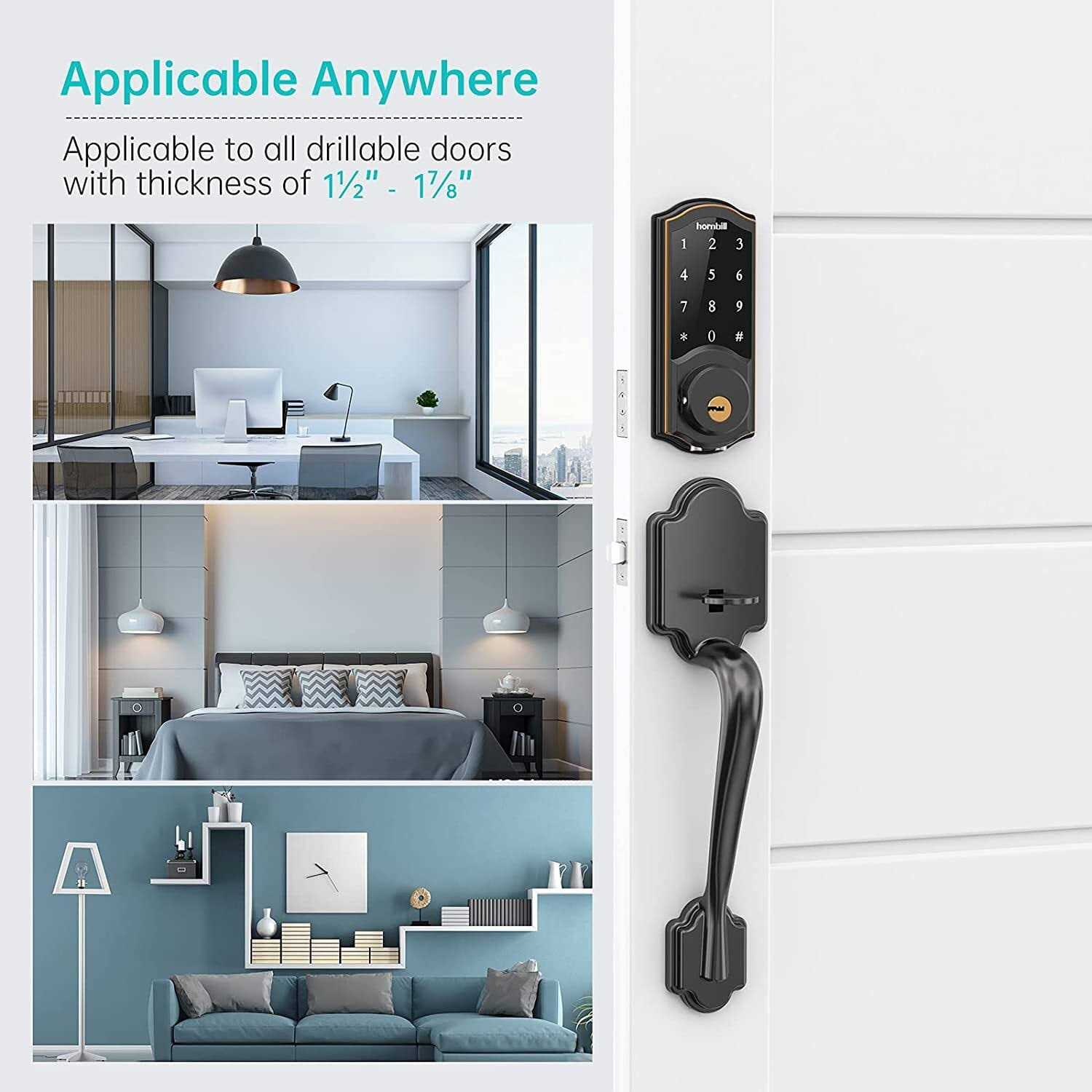 Smart Deadbolt hornbill Keyless Entry Door Lock for Front Door with Keypad - Shop Hardware Tools Online Store