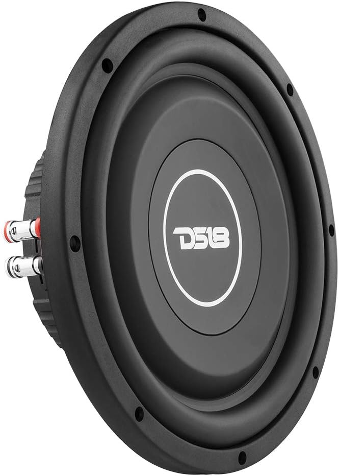 DS18 SRW8.4D 8" Shallow Car Subwoofer - 300 Watts, Dual Voice Coil, 4+4 Ohms Impedance (1 Speaker)