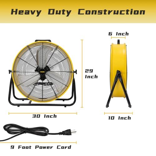 HiCFM High Velocity Powerful Heavy Duty Drum Fan