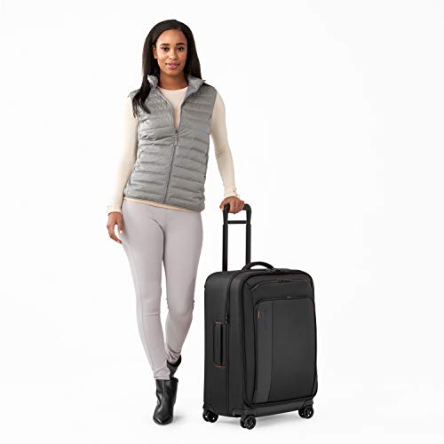 Briggs & Riley Domestic 22" Carry On Expandable Spinner - Luggage for Travel, Suitcases with Wheels, Softside Rolling Bag for Men & Women, Self-Repairing Zipper - ZDX Collection, Hunter