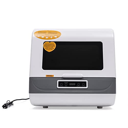 Portable Countertop Dishwasher 5 Wash Programs Streak-Free Deep Cleaning Automatic Dishwasher For Apartments Dormitories Boats & RVs